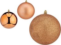 Krist+ Kerstballen Ø 12 cm 6 Stuks Koper Plastic