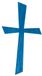 Rayher 31612374 waxmotief kruis, azuurblauw, 10,5 x 5,5 cm
