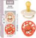 BIBS Colour Fopspeen - 6-18 mnd - 2-pack - Rond - Ivory/Tango