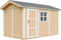 Timbela M914-HARVEST HONEY - LP SmartSide Maison de jardin sur base de bois - 8,68 m² - 250x412xH252 cm - avec plancher et peinture