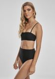 Urban Classics High Waist Bandeau Bikini Set Zwart XS