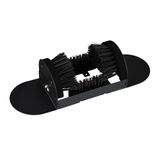 Relaxdays schoenveger met borstels, stevige borstelharen, buitenmat, vloerbevestiging, 11.5x46.5x15 cm, zwart
