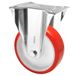 WAGNER soft-bokrol - diameter Ø 100 mm, bouwhoogte 125 mm, staal verzinkt, rood/wit, aanschroefplaat 85 x 105 mm, draagkracht 75 kg - 04880001