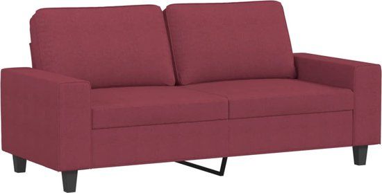 vidaXL Tweezitsbank 140 cm stof wijnrood