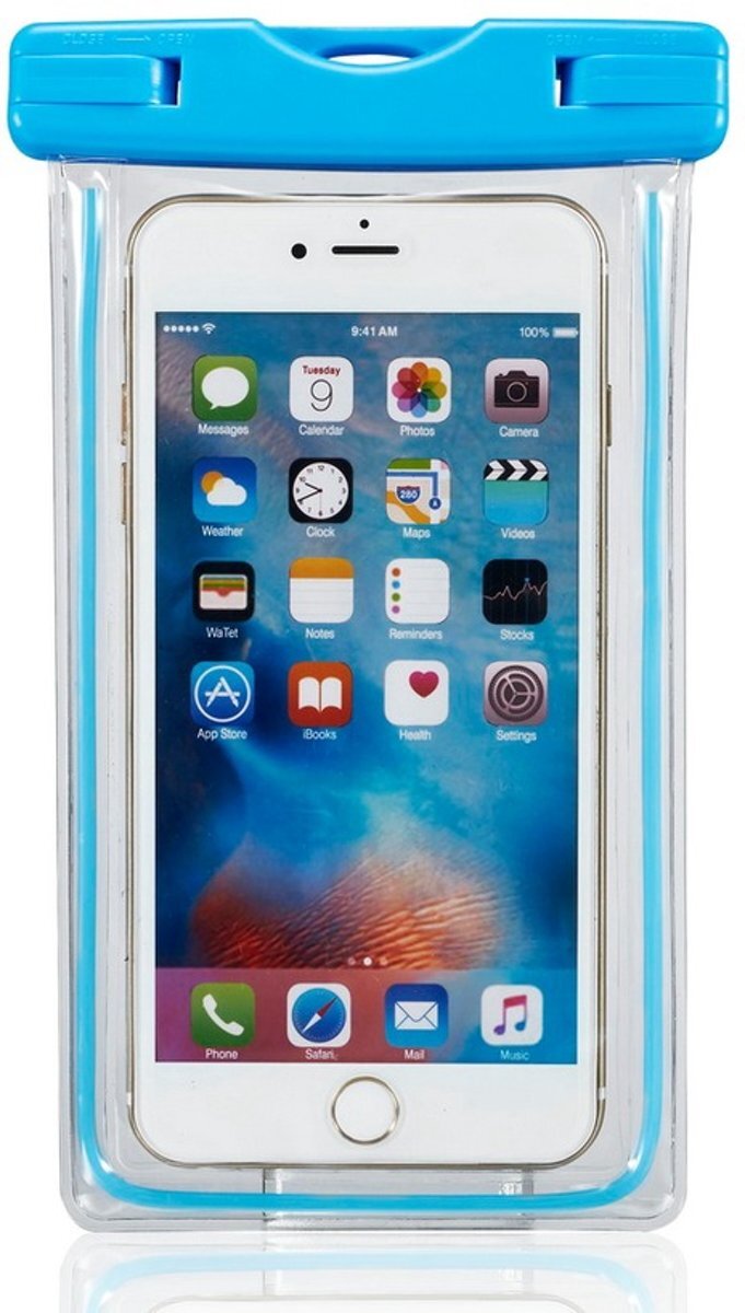 Mmobiel Waterdichte Telefoon Hoes / Waterproof Bag / Case / Pouch - Universeel - Geschikt voor Alle Smartphones - tot 6 Inch - functies onderwater beschikbaar - iPhone / Samsung / Huawei - Blauw