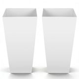 Vevor Pot de fleurs 325x325x665 mm 2-delige set, blanc