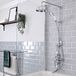 Hudson Reed Colonne de Douche Rétro - Bec Bain Douche - Laiton - Douchette & Pommeau