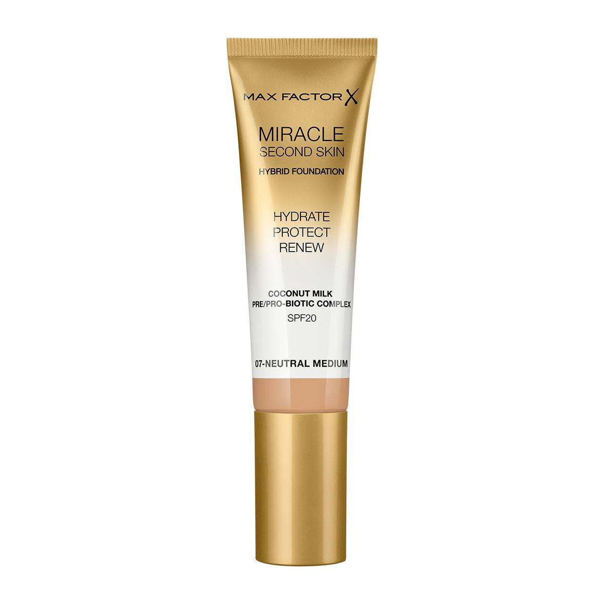 Max Factor Miracle Second Skin Foundation 07 Neutral Medium 30ml