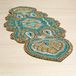 Tafelloper Glitz Tafelloper met kralen, decoratieve boerderij tafelloper - handgemaakt door bekwame ambachtslieden - een mooie aanvulling op uw eettafel decor - 13 x 36 inch (31 x 91 cm) - groenblauw