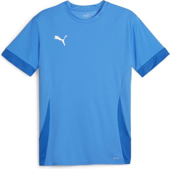 PUMA teamGOAL Matchday Jersey Men's Sports Shirt - Electric Blue Lemonade-PUMA White-PUMA Team Royal - Size XXL
