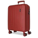 Movon Wood koffer, Uitbreidbare cabinekoffer, rood