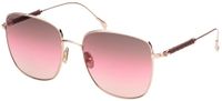 Tod's To0302 Lunettes de soleil femme acier géométrique rose 58mm