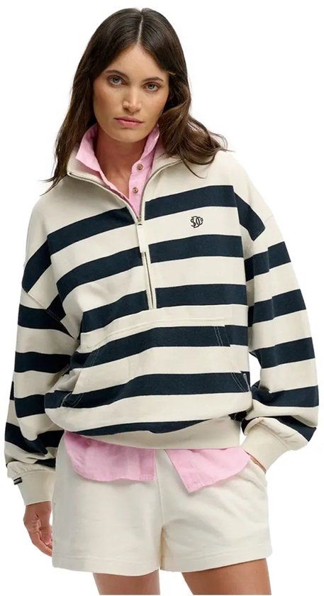 Superdry Studios Stripe Half Zip Sweatshirt