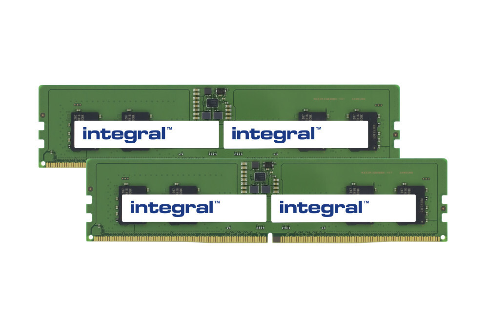 Integral 16GB (2x8GB) PC RAM MODULE KIT DDR5 4800MHZ PC5-38400 UNBUFFERED NON-ECC 1.1V 1GX16 CL40 INTEGRAL