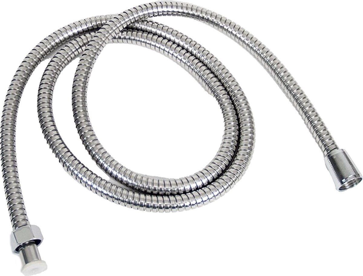 Gerim - Doucheslang 180 - 220 cm met douchekop aansluiting rvs - Zilver