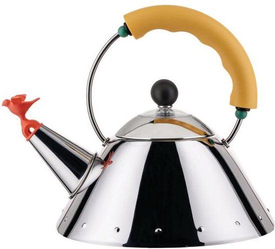 Alessi 9093/1 Y Fluitketel - 1 Liter - Geel - RVS - Michael Graves Design