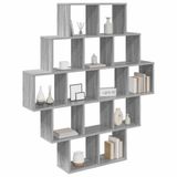 vidaXL Wandplank Grijs Sonoma 120 x 20 x 136 cm Bewerkt hout