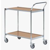 Helge Nyberg Verrijdbare tafel chroom - 2 plateaus - draagvermogen 150 kg