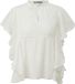 QS s.Oliver QS Bluse Vrouwen Crème Katoen Regular Fit Korte Mouw Effen