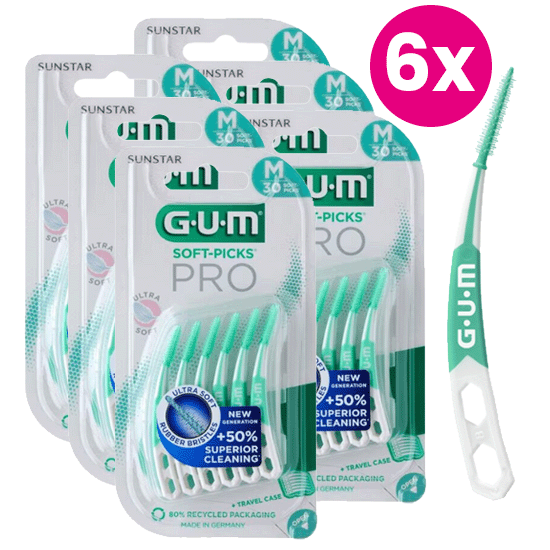 GUM Soft-Picks PRO Medium - 6 x 30 stuks