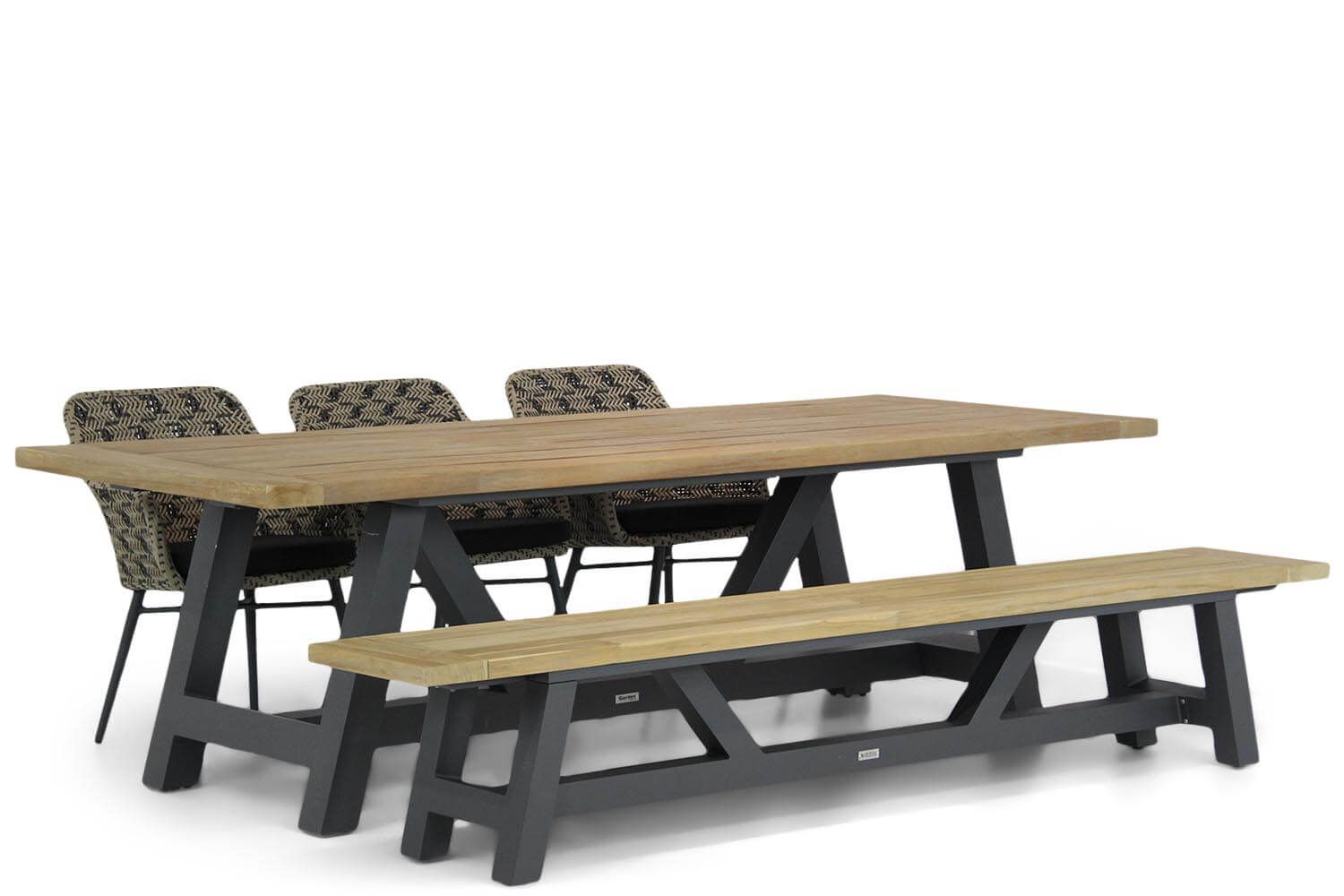Lifestyle Garden Furniture Crossway/Trente 260 cm dining tuinset 5-delig