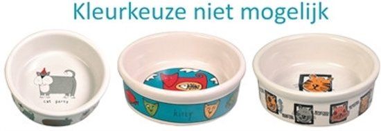TRIXIE voerbak kat keramiek met print assorti