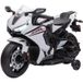 Honda Moto Électrique Sous Licence Pour Enfants, Batterie Rechargeable 6 V, Vitesse De 3 Km/h, Blanche