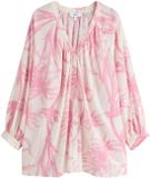 Next Dames Ruimvallend Strandshirt Crème