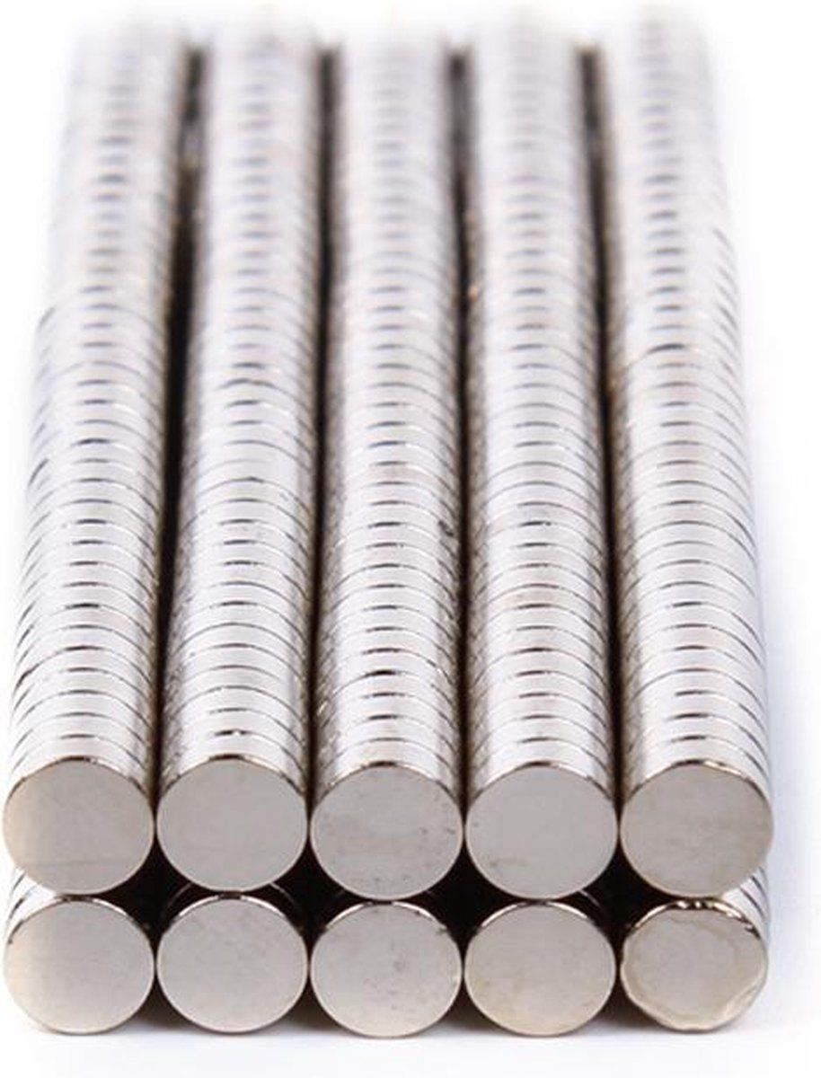 Sitna 400 Stuks 5x2mm Neodymium Magneten - Rond - Zilver