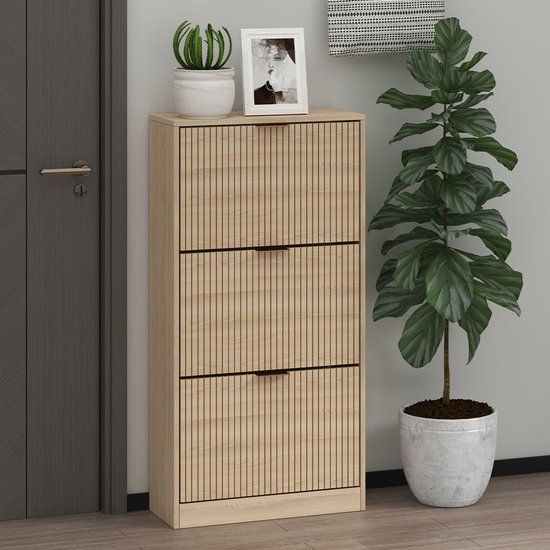Milton & Oldbrook Schoenenkast Lucca - 3 Niveaus Beige