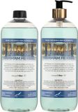 Claudius Cosmetics B.V. Body & Hair Hammam Herbal 1 liter met gouden pomp - set van 2 stuks