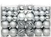 vidaXL 100-delige Kerstballenset 3/4/6 cm Zilverkleurig