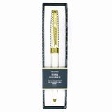 Draeger Paris | Balpen met intrekbare opschrift "Super Colègue", wit en goud, geschenkdoos