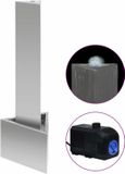 vidaXL Fontaine de jardin acier inoxydable argent avec LED 110 cm