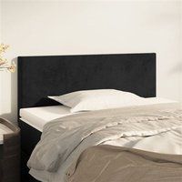 vidaXL Tête de Lit Meuble de Chambre à Coucher Accessoire de Lit Simple Tête de Cadre de Lit Maison Intérieur Noir 80x5x78/88 cm Velours