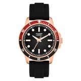s.Oliver herenhorloge - Rond - zilver - 42 mm - Uhr van metaal met kwartswerk aan siliconen band met Dornschließe - analoog horloge - 5 ATM waterdicht - krasbestendig