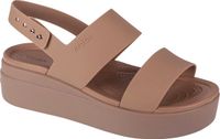Crocs Brooklyn - Lage Wedge Sandalen - Latte - Mushroom - Comfort