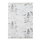 GARDINIA Plisségordijn Bella, bladeren-print, ondoorzichtig en lichtdoorlatend, wit, 50 x 130 cm