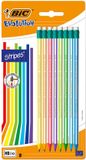 BIC potloden met gum - set van 8 stuks - kleurrijke grafiet potloden.