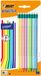 BIC potloden met gum - set van 8 stuks - kleurrijke grafiet potloden.