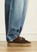 Manfield Dames Donkerbruine Suède Veterboots Maat 40