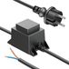 ledscom.de 10W LED transformator voeding/transformator 2-draads, stekker, 12V AC, zwart, IP44