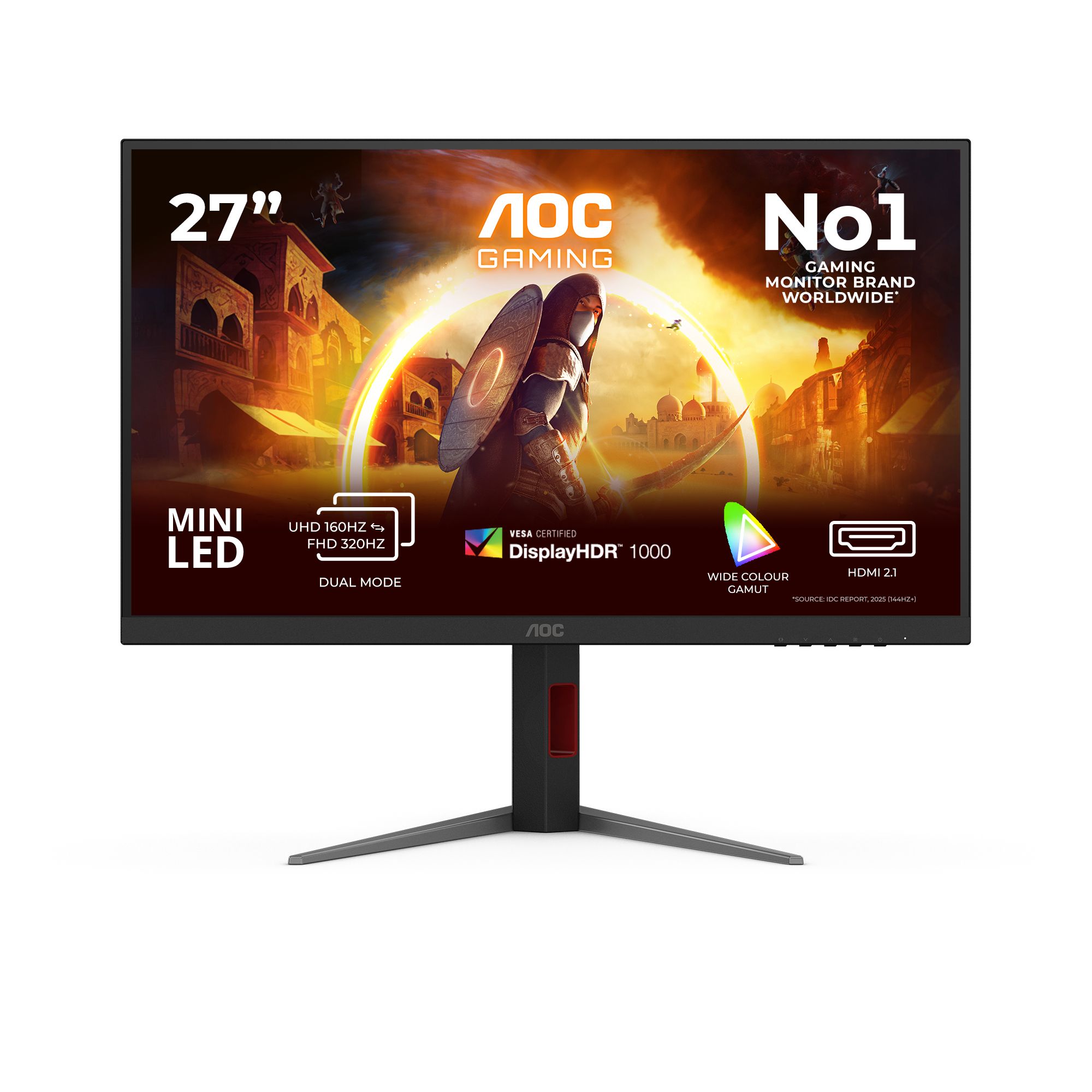 AOC G4 U27G4XM 27" 4K Ultra HD Gaming Monitor - 320Hz, 1ms, Mini LED