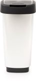 Rotho Twist afvalbak met swingdeksel 25L - zilver metallic