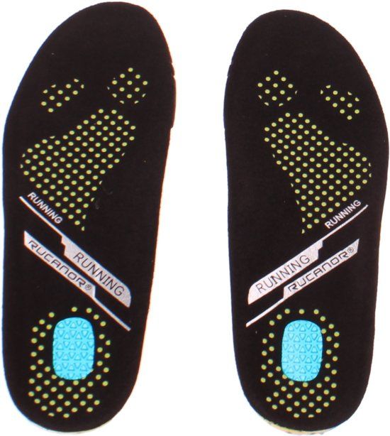 rucanor Inlegzolen Running Unisex Zwart Maat 44/45