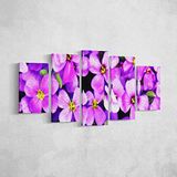 Homemania Afbeelding bloemen 5 natuur van woonkamer, meerkleurig, 100 x 3 x 60 cm, HM205PKNV-3, polyester, hout