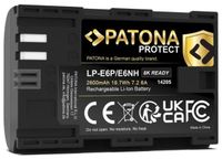 PATONA beschermde accu voor Canon LP-E6P, geschikt voor de EOS R5 Mark II, 8K-compatibel, 6A