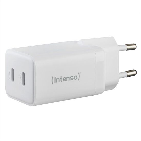 Intenso W40CC 40W USB-C GaN Adapter - 2x USB-C - White