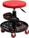 Relaxdays Werkplaatskruk - op wielen - hoogte verstelbaar - 42-56 cm - rood