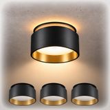 SSC-LUXon SUDARA Set de 4 spots encastrables noir or